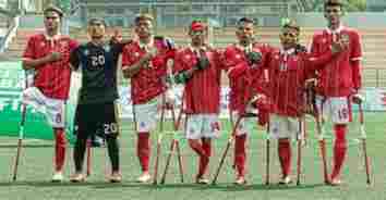 Timnas Indonesia Amputasi pesta gol dalam laga uji coba melawan Jawa Timur dalam persiapan Piala Dunia Amputasi 2022
