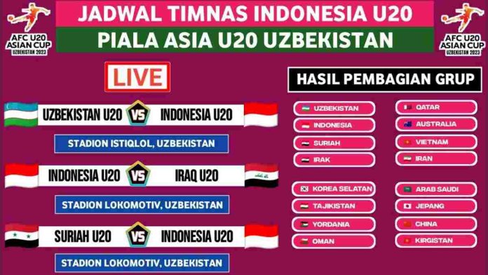 Jadwal Siaran Langsung Timnas Indonesia di Piala Asia U-20 2023