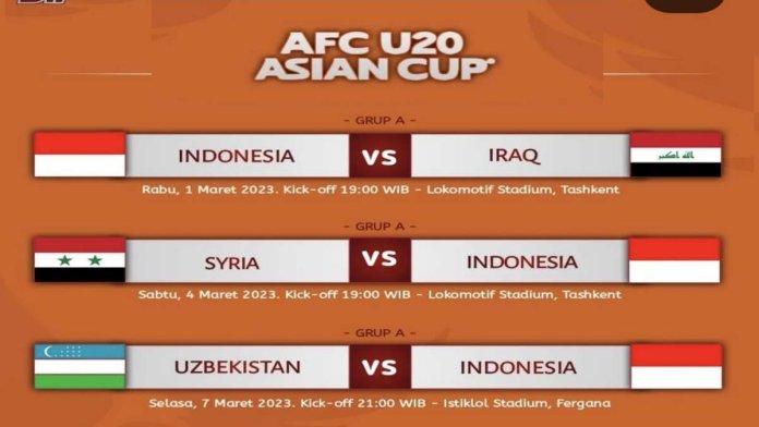 Jadwal Timnas Indonesia U-20 di Fase Grup Piala Asia U-20 2023 Uzbekistan